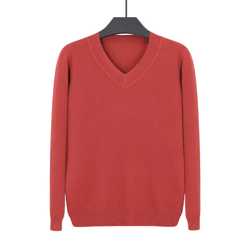 

2019 Autumn Winter Basic Womens Sweaters Casual Solid Color V-neck Knitted Sueter Mujer 10 Colors One Size Pull Hemme