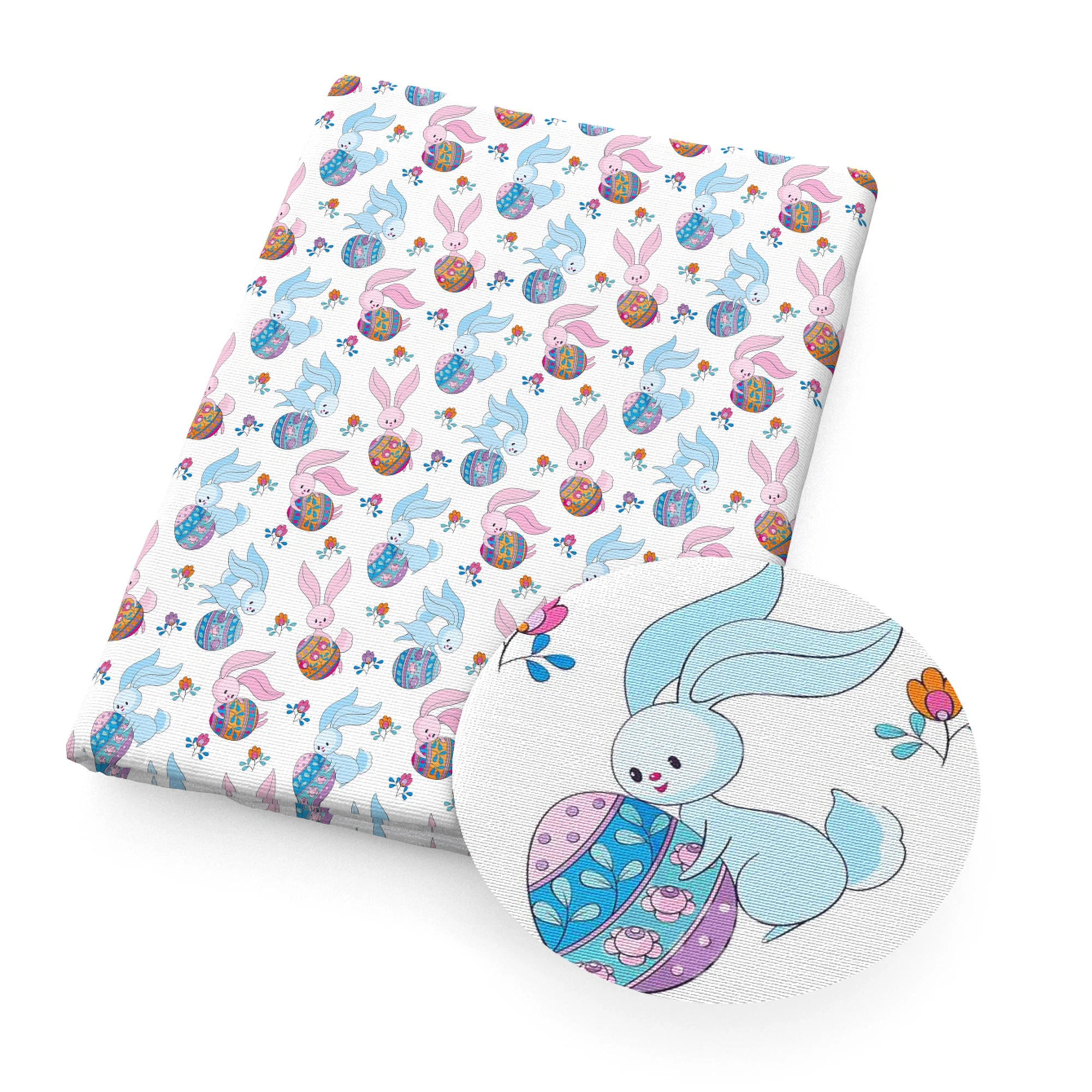 Кролик морковь яйцо Пасхальная Ткань Полиэстер Хлопок Лоскутная для шитья