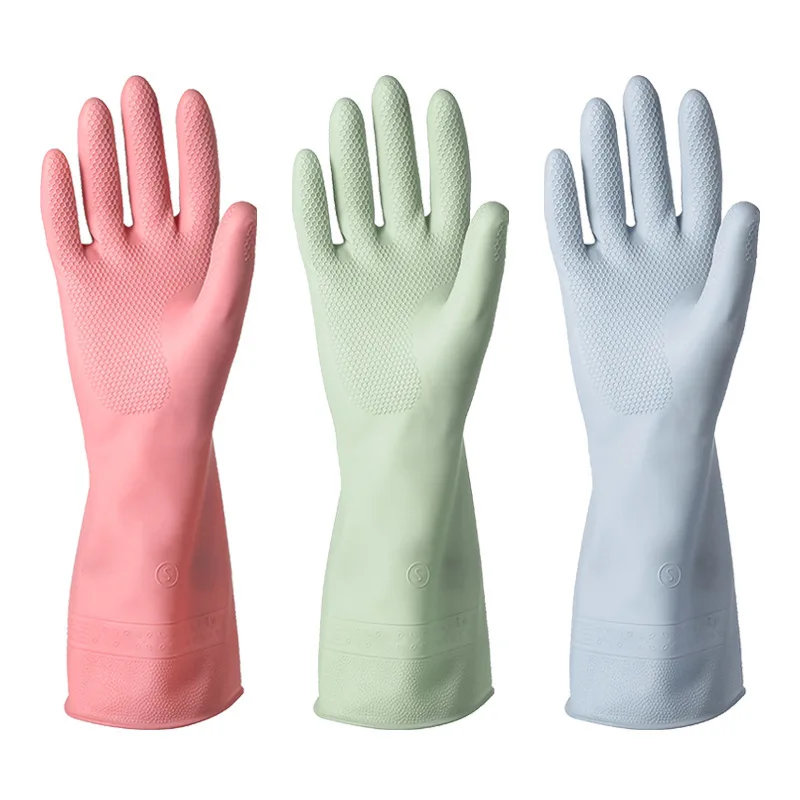 

1Pair Cleaning Gloves Kitchen Waterproof Dishwashing Glove Durable Rubber Dish Washing for Household Chores Cleaning Scrubber