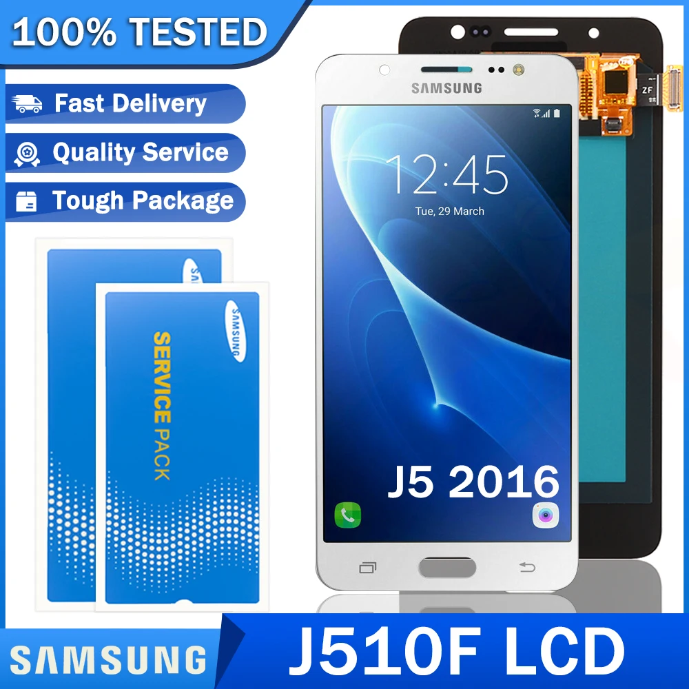 Оригинальный ЖК дисплей для SAMSUNG Galaxy J5 2016 J510 J510FN J510F J510G Super AMOLED сенсорный экран