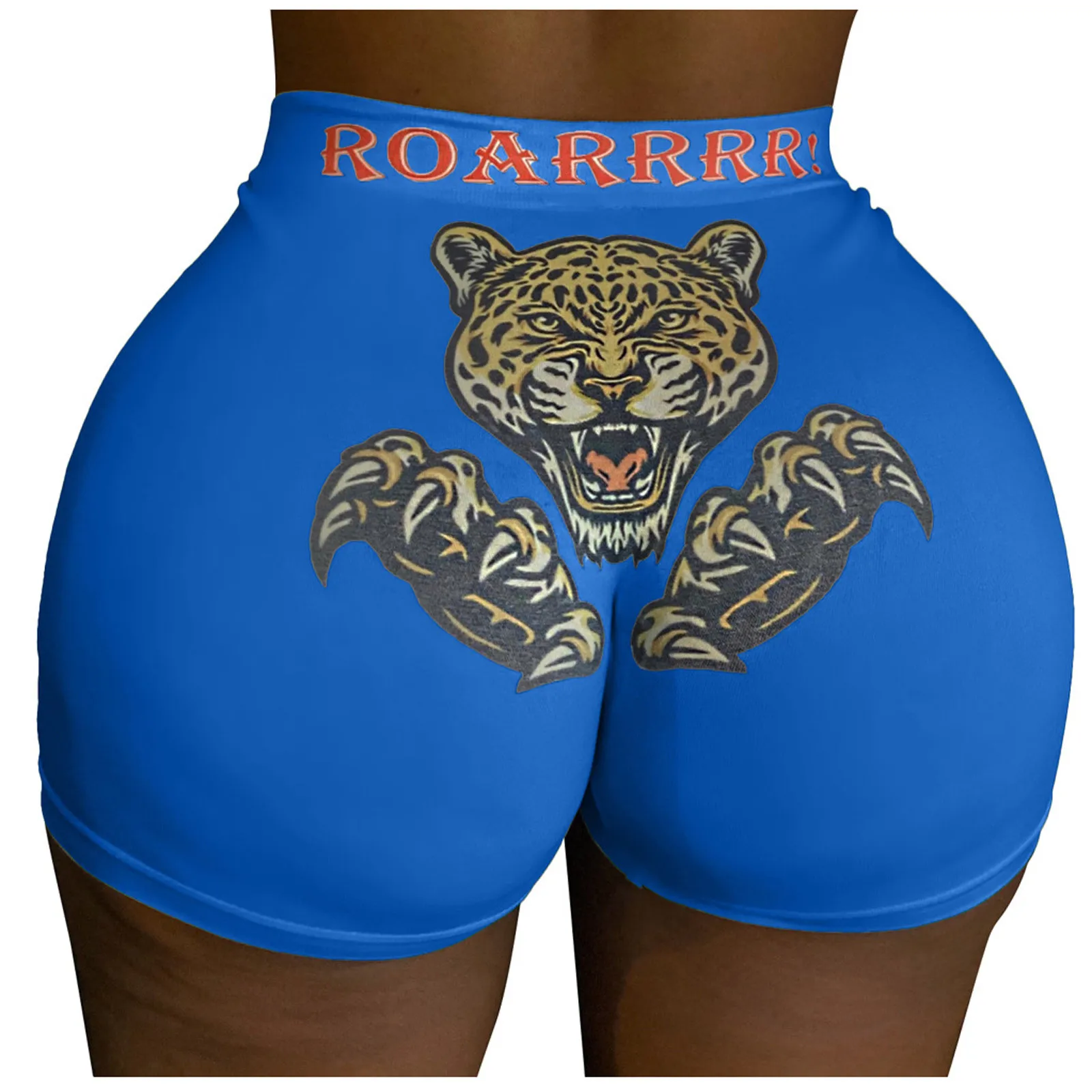 

Женские сексуальные Шорты с принтом, модные повседневные штаны, Сексуальные облегающие эластичные спортивные горячие брюки с леопардовым ...