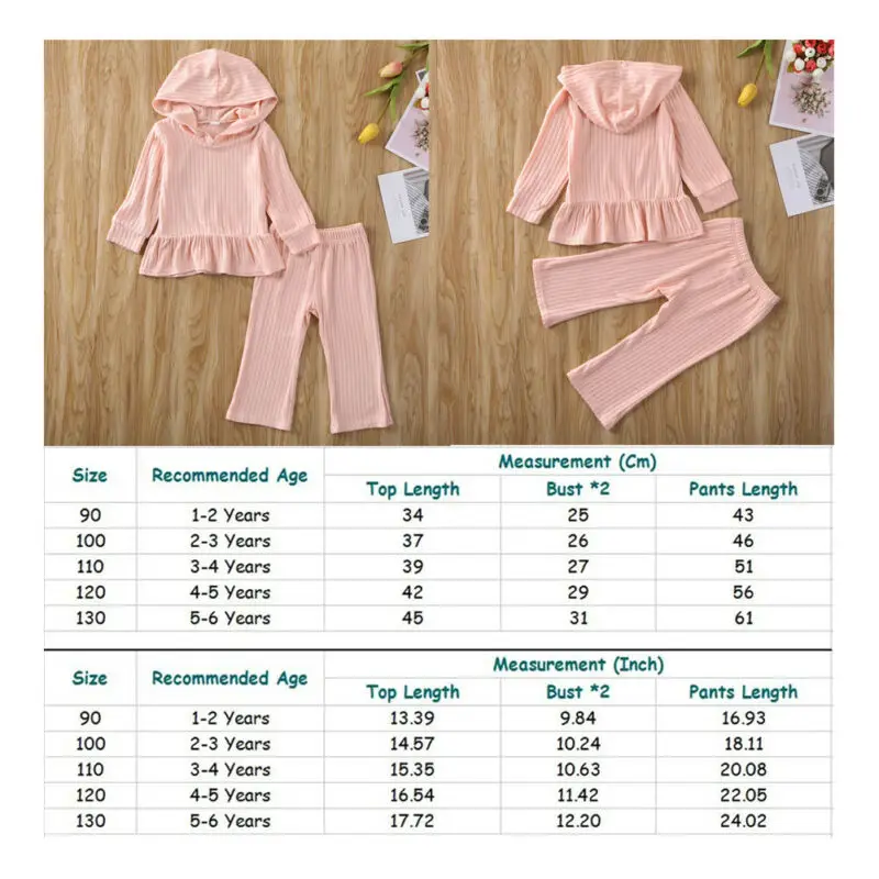 

Baby Spring Autumn Fashion Baby Girl Hooded T-shirt Top Pants Trousers Outfit Toddler Kid Clothes