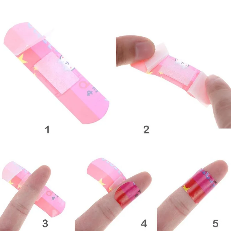 

100Pcs/Pack Waterproof Breathable Cartoon Wound Paster Anti- Band Aid Bandages Sticker Home Travel First Aid Kit