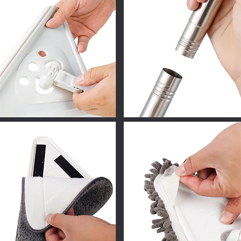 Телескопические плоские швабры для мытья окон двухсторонние стеклоочистители