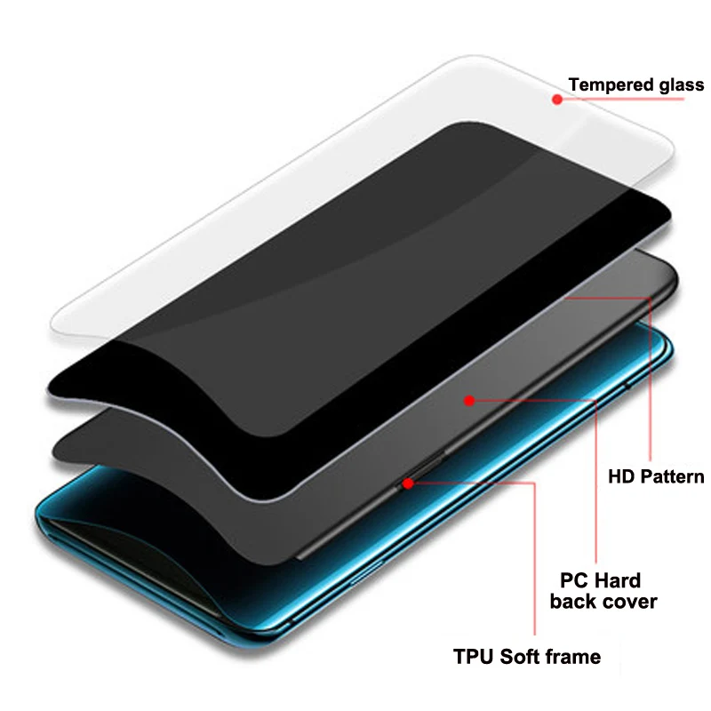 Для OPPO find X case PAFM00 звездное небо закаленное стекло + края из ТПУ Жесткий чехол для