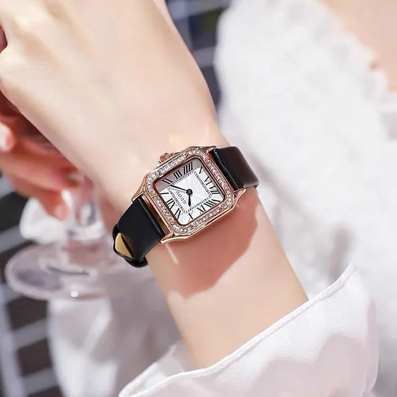 Женские часы модные квадратные кожаные женские наручные для женщин Relogio Feminino reloj