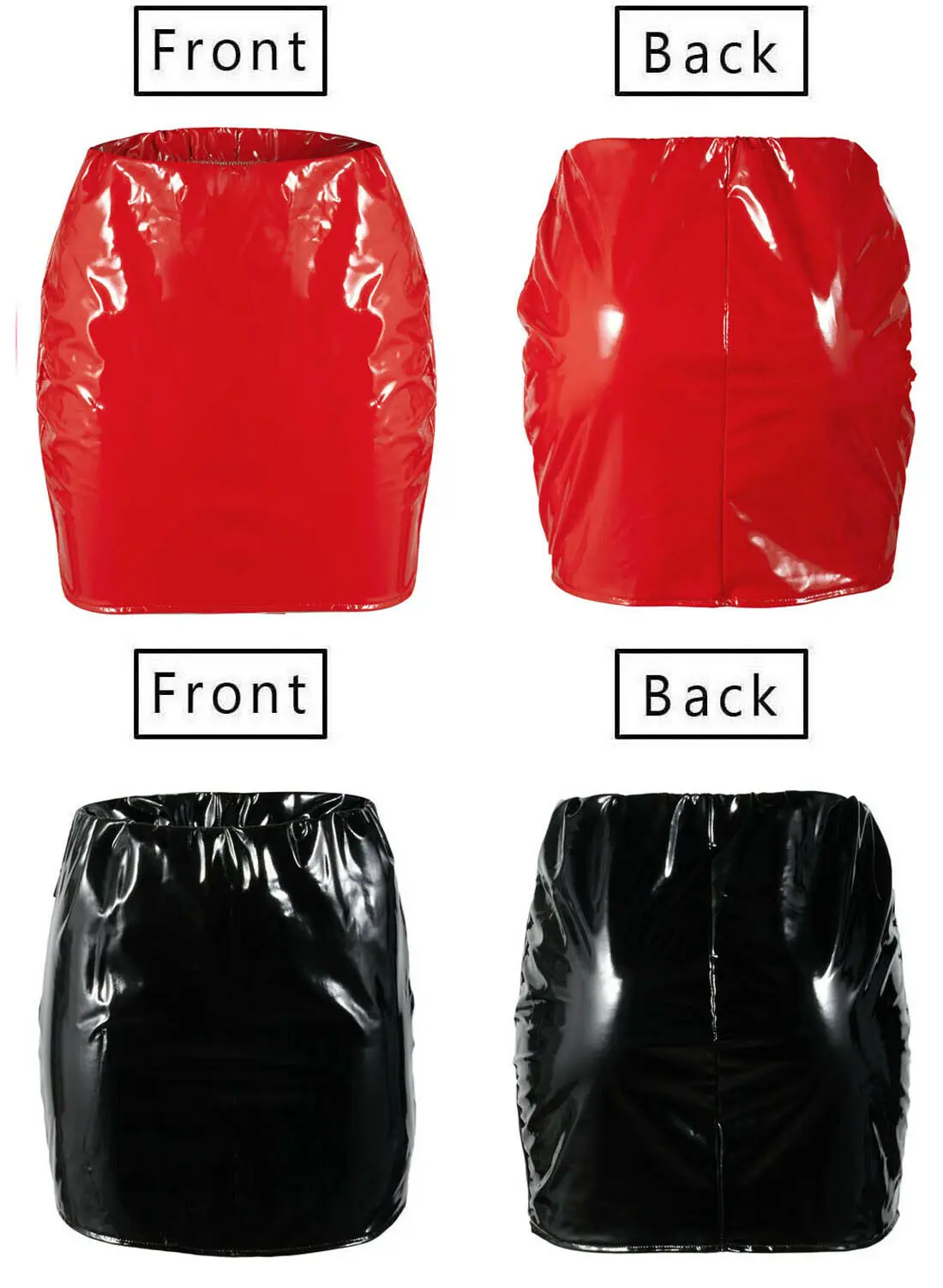 

Brand New Women Sexy Bright Candy Color leather Bodycon Slim Micro Mini Skirt Evening Party Clubwear Trendy Skirts