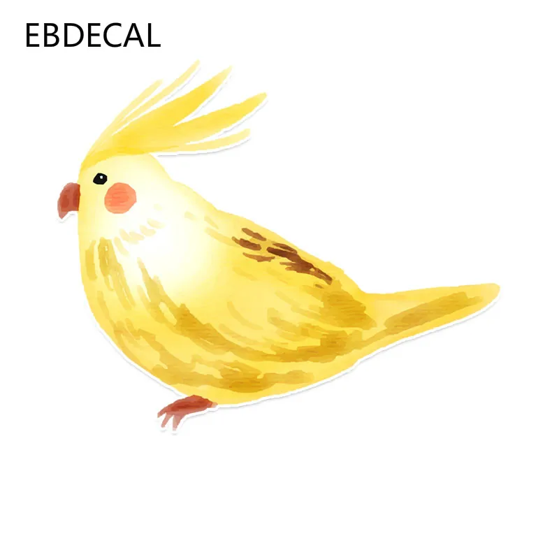 Ebdeckle Прекрасный желтый декор с попугаями для Авто/бампер/окно/настенные наклейки