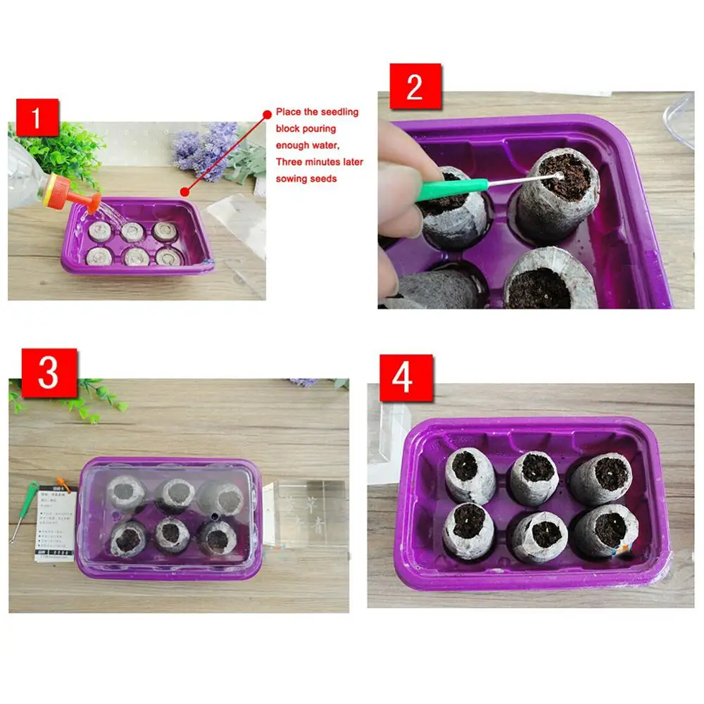 100 шт. поднос для рассады блок питания компрессионный торф стартер средних семян