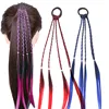1pcs New Simple Kid Elastic Hair Band Rubber Hair Accessories Kids Wig Headband Girls Twist Braid Rope Headdress Child Gift 5