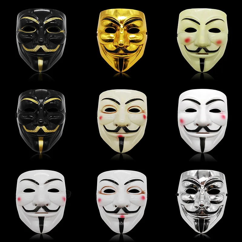 

Halloween Masks V for Vendetta Mask Guy Fawkes Anonymous Fancy Dress Cosplay Costume Adult Kids Film Theme Mask