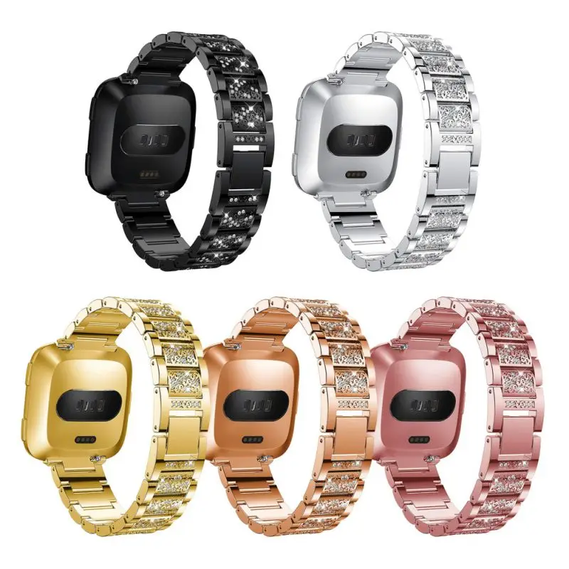 Браслеты совместимые с/для Fitbits Versa Band для женщин металлический браслет сменный