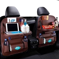car back seat organizer storage bag with foldable table tray tablet holder tissue accessories box auto back seat bag protector