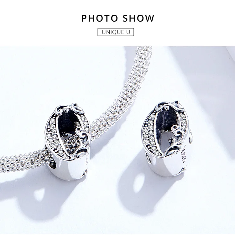 BAMOER 925 пробы серебряная буква A 0-9 NumberBeads подходит для шарма Браслеты Ожерелья DIY Аксессуары Ювелирные изделия BSC030-A