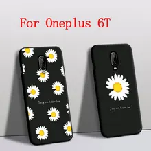 Funda For Oneplus 6T case 1+6t Silicone Protector Daisy Flower Mobile phone cover For oneplus 6t bac