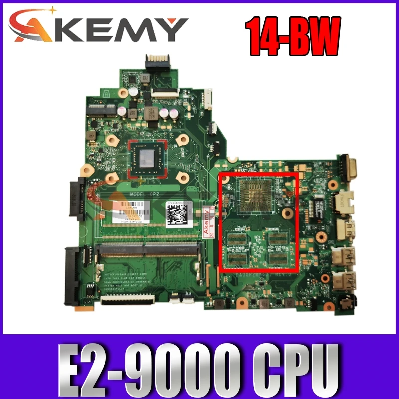 

Akemy для HP 14-BW 245 G6 Материнская плата ноутбука DA00P2MB6D1 925545-601 925545-001 аккумулятор большой емкости с E2-9000 Процессор 100% тестирование