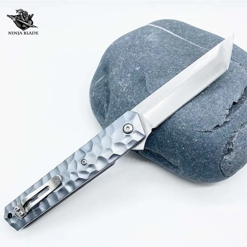 

Sanding Process Hard Rock Texture Folding Knife Collectibles 7CR13MOV Blade Outdoor Travel Self-defense Essential Jackknife