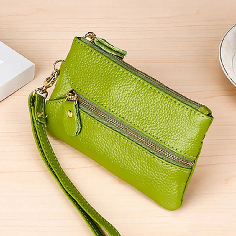 

Кошелек для ключей для мужчин и женщин, органайзер для ключей от дома, многофункциональные чехлы на молнии, модный винтажный Чехол из воловь...