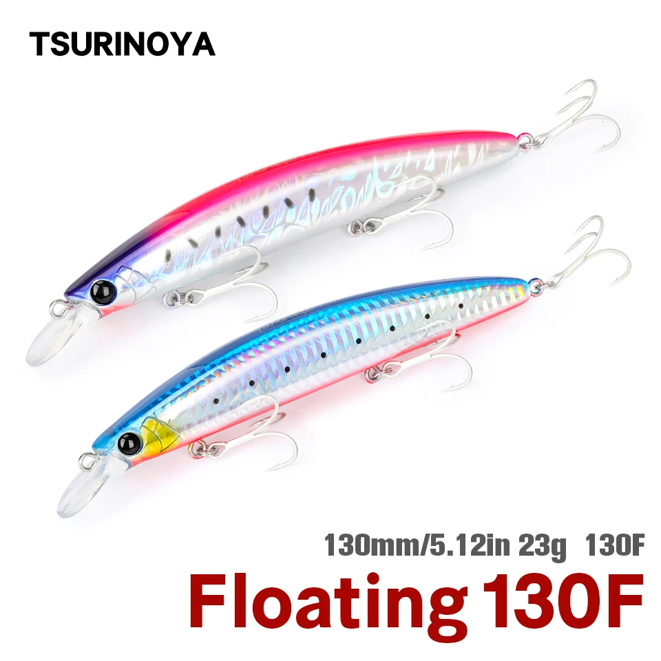 TSURINOYA 130F сверхдлинная кастинговая плавающая жесткая приманка в форме гольяна 130