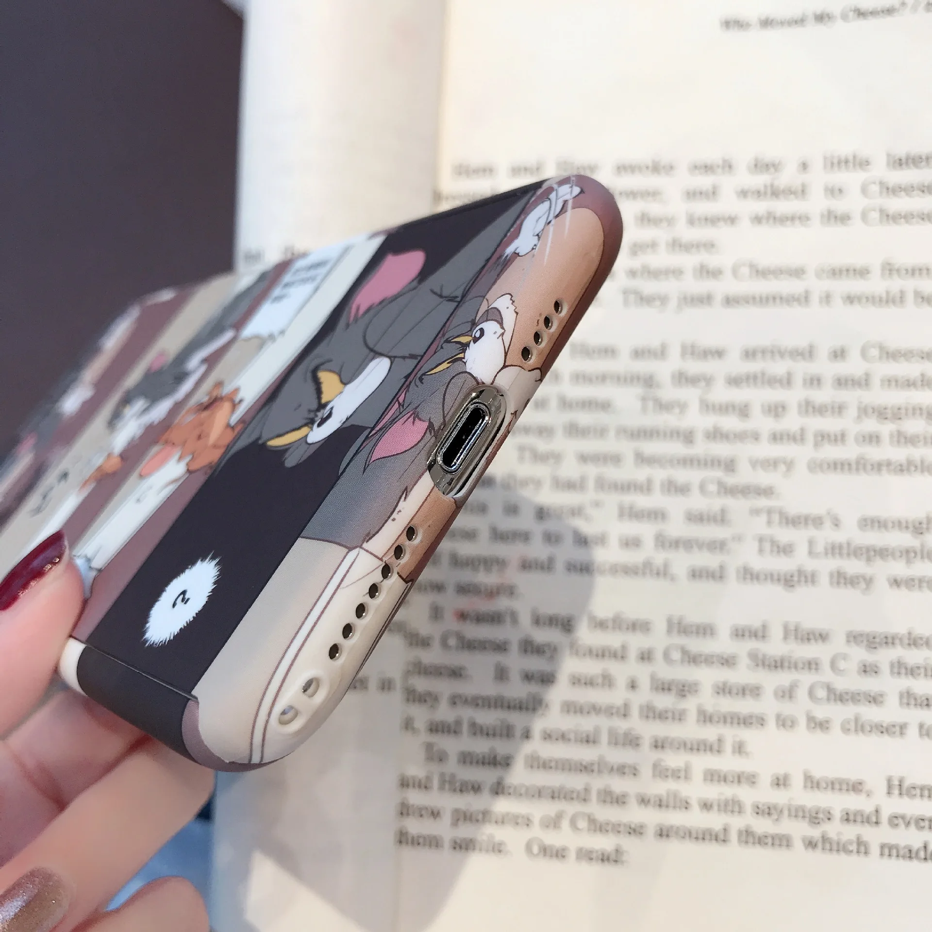 XR XS 7 8 Coque пластиковая жесткая задняя крышка милый мультфильм Том Джерри 360 Полный чехол для телефона для iPhone 6S 6 X XS Max 7 8PLus