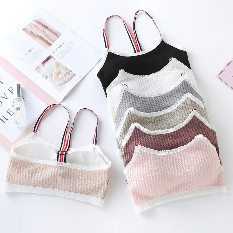 

Women's Bra New Top Women 2021 Luxury Designer Knit Suspender Underwear Cross Beautiful Back Sexy Lace Edge Tube Tops