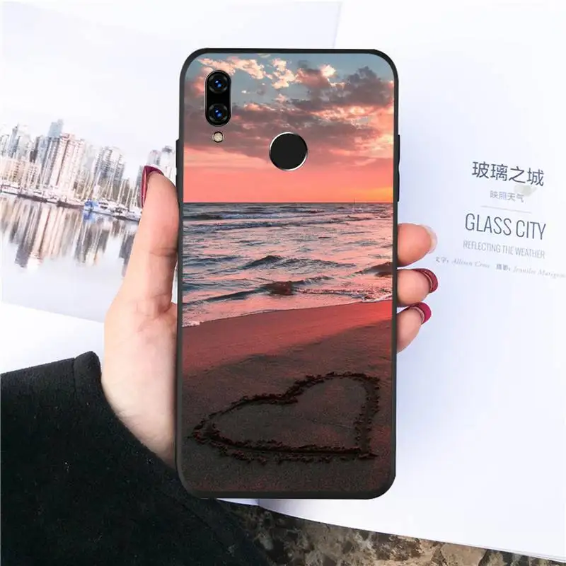 

Floral sunset summer beach Sea Phone Case For Huawei honor Mate P 10 20 30 40 Pro 10i 9 10 20 8 x Lite Luxury brand