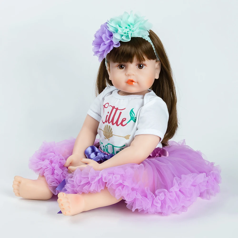 Платье принцессы для девочек 60 см силикона Reborn Baby Doll детские игрушки такие как