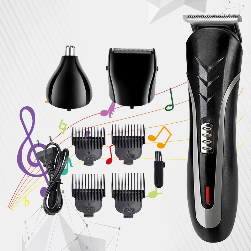 

USB Multifunction Rechargeable Hair Clipper For Men Waterproof Wireless Electric Shaver Beard Nose Ear Shaver Hair Trimmer Tool