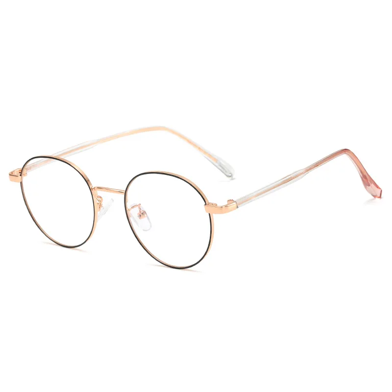 

5950 Metal spectacle frame flat lens art RETRO round frame myopia glasses