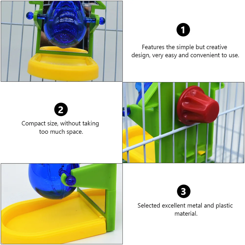 

1pc Funny Parrot Feeder Pet Bird Training Feeder Slow Feeder (Random Color)