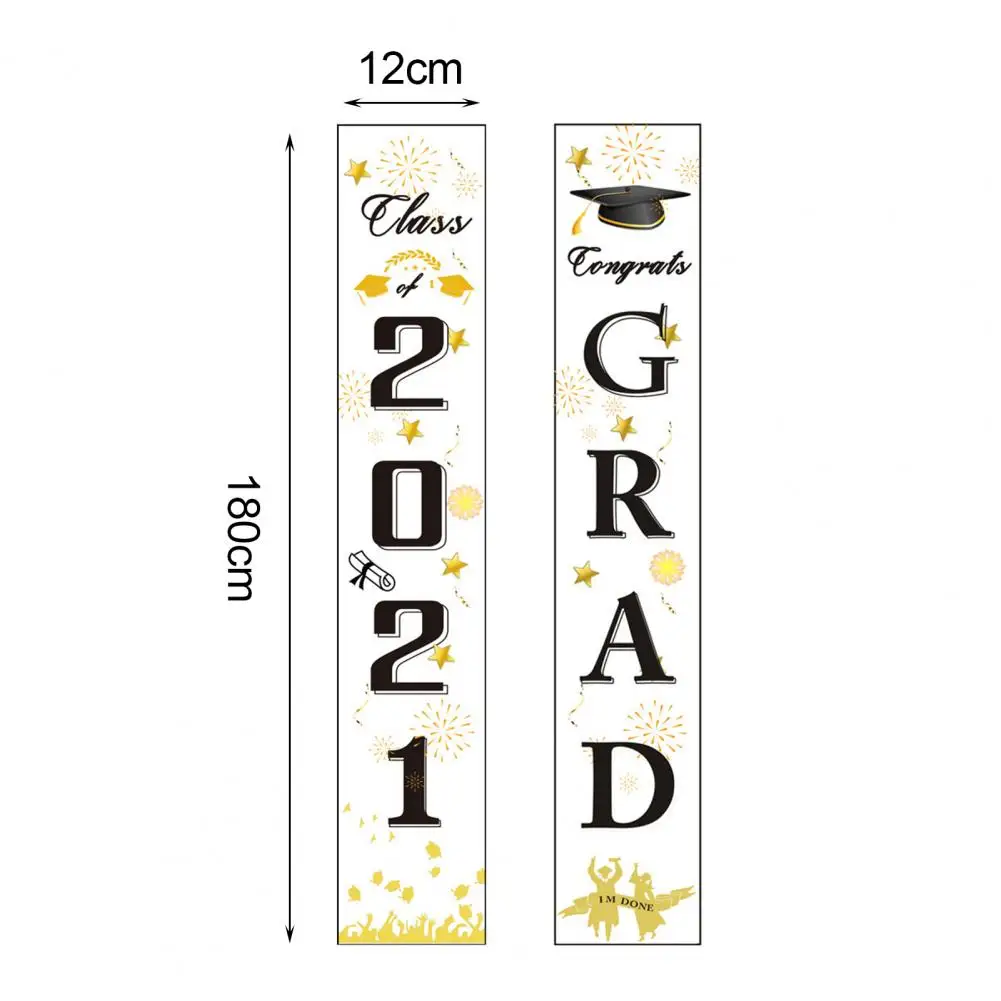

Banner Sturdy Hanging Ribbon Excellent Visual Effect Polyester Eye-catching Decorative Wall Couplet for Party