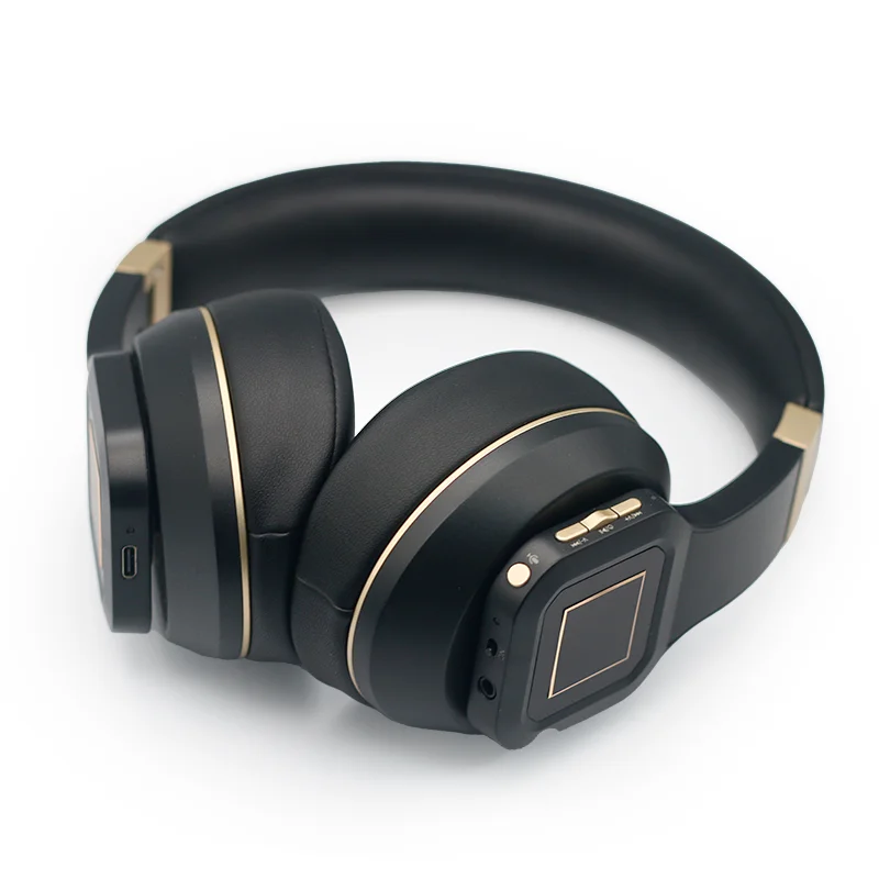 

Christmas gift folding headset wireless HiFi stereo active noise canceling music earphones for sports riding