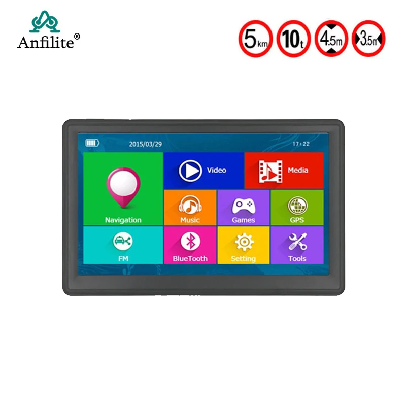 

7 inch truck GPS navigation 256M 8GB winCE navigator GPS Navigation avin Bluetooth FM Free Offline Europe North America Map
