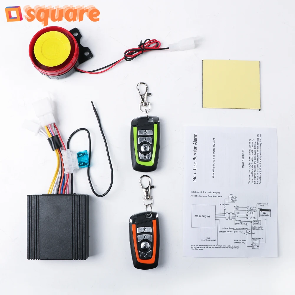 

New 12V Car Security Alarm System Motorcycle Bike Scooter Remote Control Anti-theft General Alarm for Automobile and Motorcycle