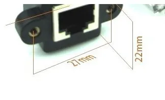 RJ45 RJ 45 Cat5 штекер гнездо Ethernet Сетевой удлинитель шнур Панельное крепление + винты 30