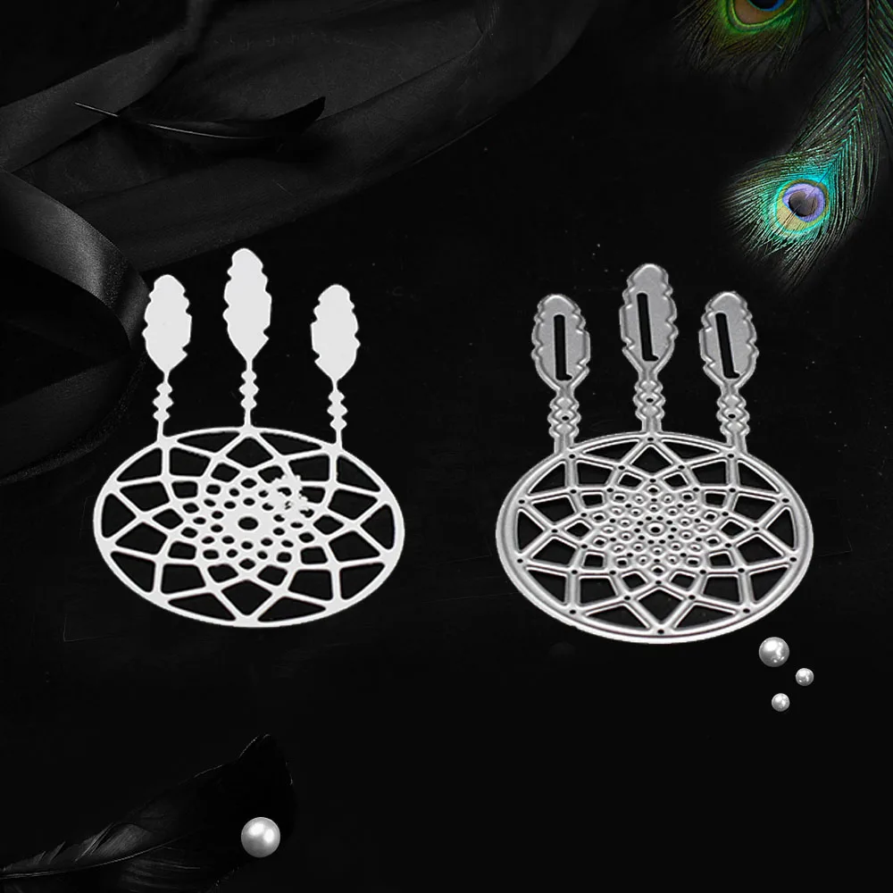 3 листа кулон в виде Ловца снов тисненый нож die для скрапбукинга резки ремесла