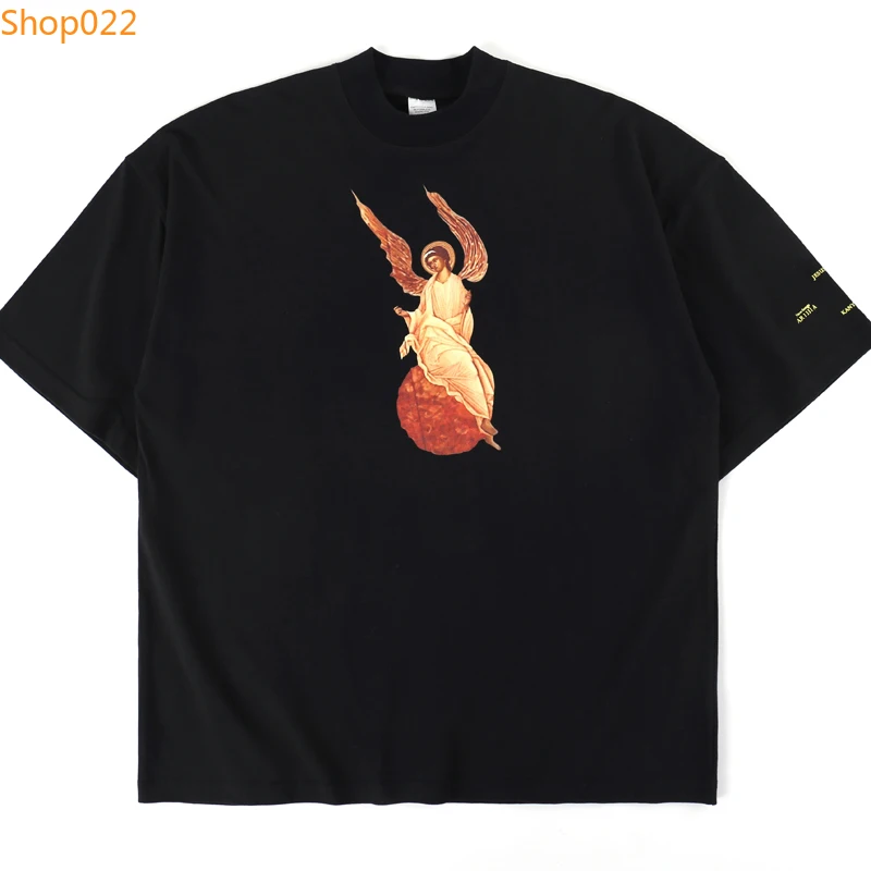 

Hip-Hop Jesus Is King Kanye T-shirt Letters Goddess of Liberty T Shirt Casual Mens T Shirts Kanye West