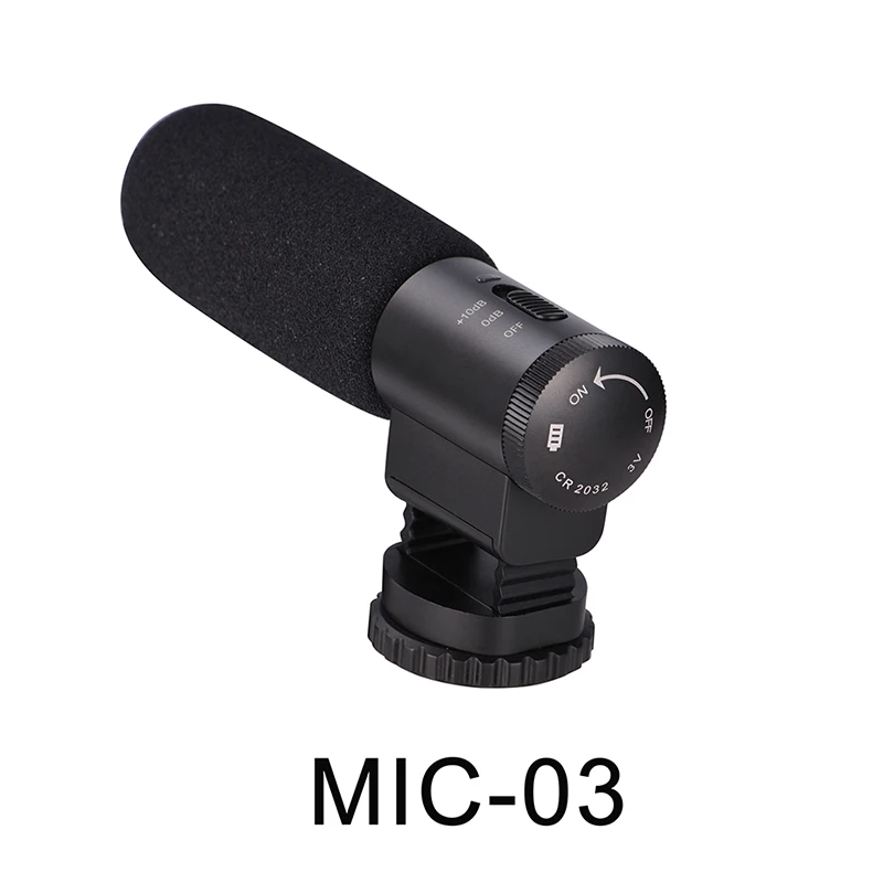 MAMEN MIC-03 микрофон для камеры 3,5 мм аудио разъем конденсаторный микрофон Гиперкардиоидный записывающий микрофон для Nikon Canon sony SLR DV Vlog - Цвет: Черный