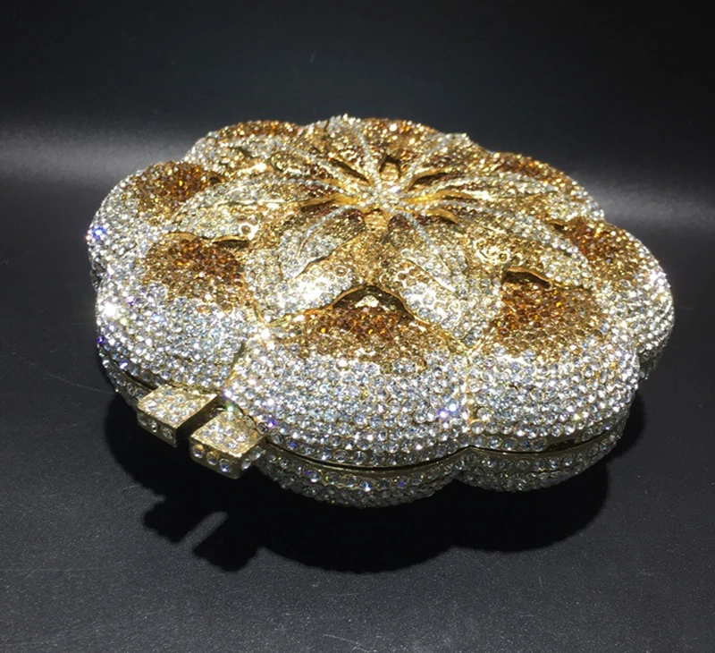 Luxury Women Handbage Parties Bling Money Purse Full Shinny Rhinestones Covered Shoulder Bag Retro F2500 Multi-choices CACARE