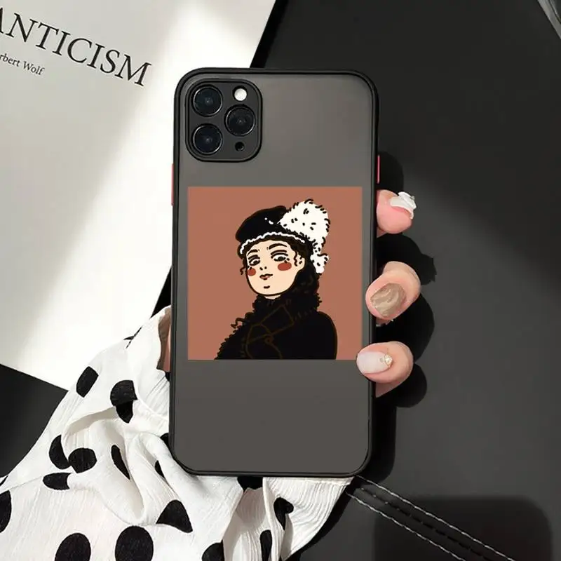 

Fashion Art Paintings vitage Phone Cases Matte Transparent for iPhone 7 8 11 12 s mini pro X XS XR MAX Plus cover funda