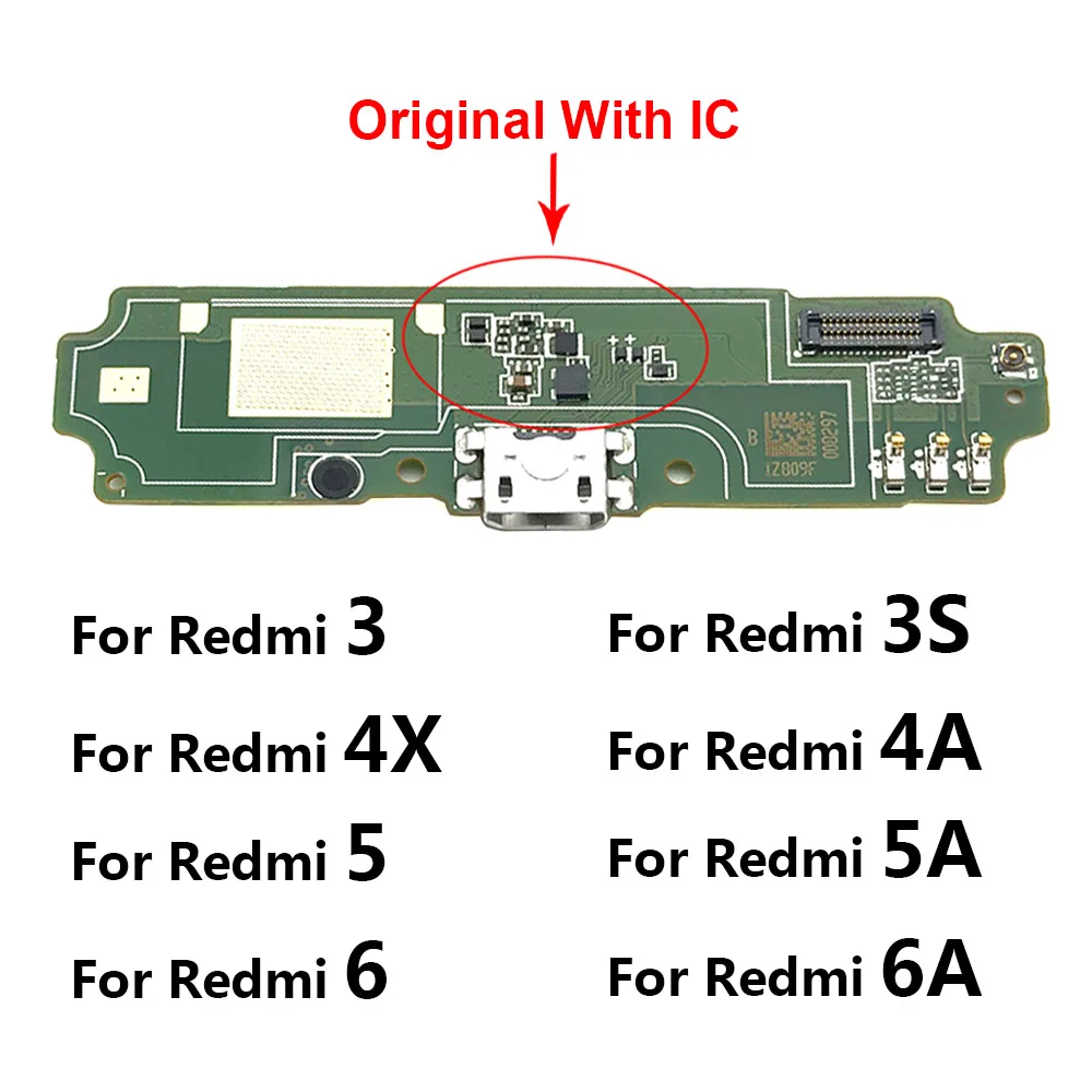 Плата с разъемом USB для зарядки Xiaomi Redmi 5A 4A 4X 3 3S 6 6A 7 7A|Шлейфы мобильных телефонов| |