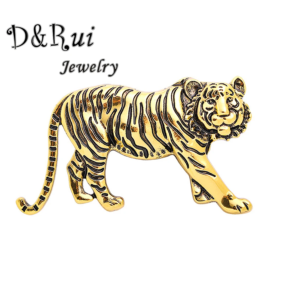 

Retro Brooch Tiger Men's Banquet Fashion Brooch Women Rhinestone Plating Domineering Animal Brooch Jewelry 2022 Pin Gift New