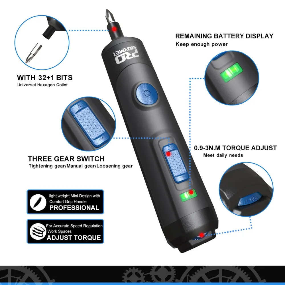 PROSTORMER 4 в Мини Беспроводная электрическая отвертка USB перезаряжаемая умная