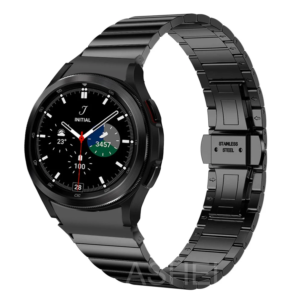 No Gaps strap for Samsung Galaxy Watch 4 Classic 46mm 42mm Band Stainless Steel Business Bracelet Watch4 44mm 40mm | Наручные часы