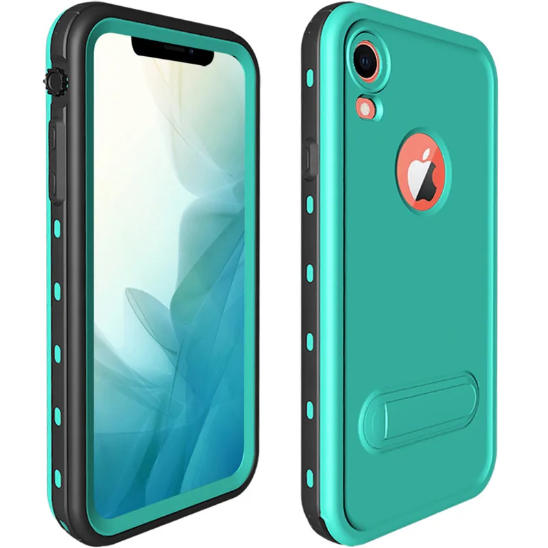 Lake Blue SHELLBOX водонепроницаемый чехол для телефона для iPhone XR XS MAX чехол ТПУ с ПК подводный чехол для iPhone XR XS Max водонепроницаемый чехол - Цвет: Lake Blue