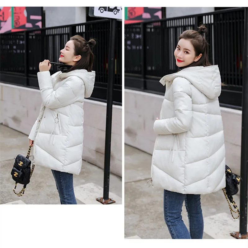 Женские зимние куртки повседневные плотные теплые парки пальто женская зимняя