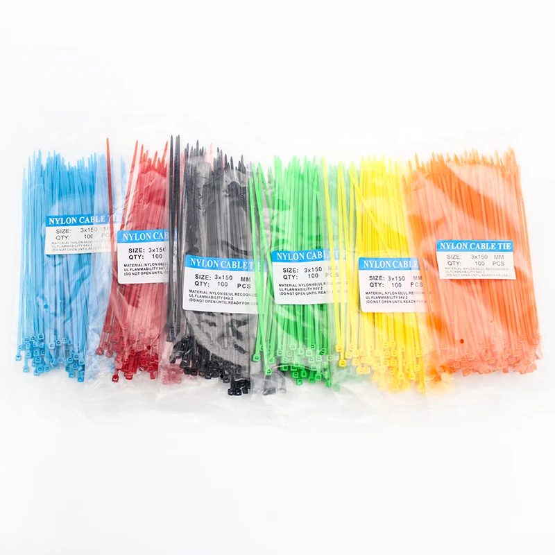 

Cable Zip Ties 3*150 4*200 MM DIY Strapping Wire Organize Tool Self-locking Plastic Nylon Tie Fastening Ring for Office Home