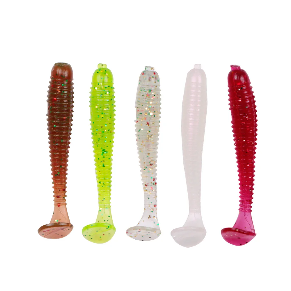 

CASTFUN Jigging 4cm 10pc/lot Fishing Lure T tail soft bait Aritificial Lures Fishing Tackle Fishing Lure