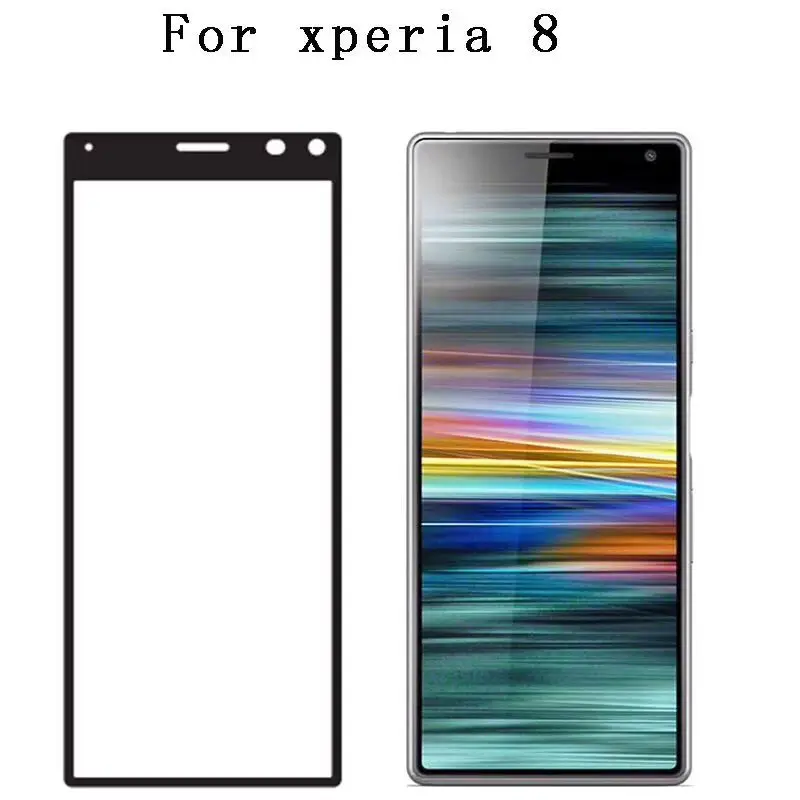 Закаленное стекло с полным покрытием для Sony Xperia 8 Защитная пленка экрана