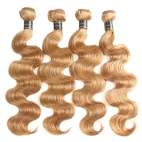 raw indian human hair body wave bundles honey blonde bundles wholesale vendor colored 27 wavy human hair extensions siyusi